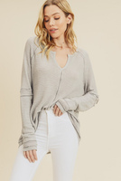 Ophelia Waffle V-Neck