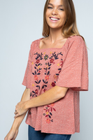 Effie Embroidered Top