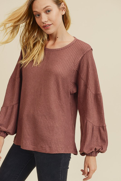 Lottie Waffle Knit Top
