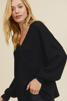 Kiara Waffle Knit Top