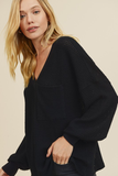 Kiara Waffle Knit Top