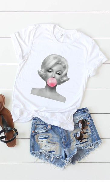 Marilyn Monroe Bubble Gum Graphic Tee