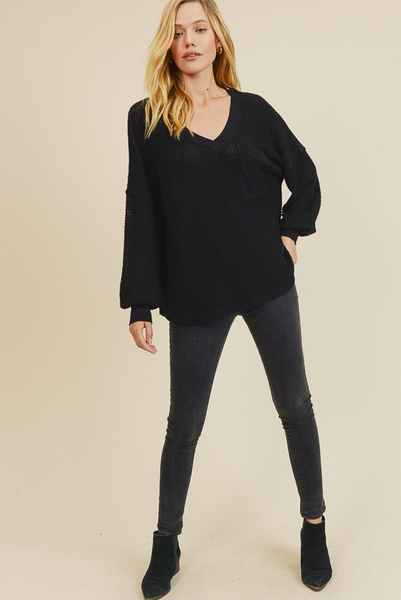Kiara Waffle Knit Top