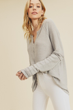 Ophelia Waffle V-Neck