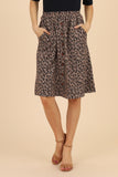 Lauren Leopard Button Skirt